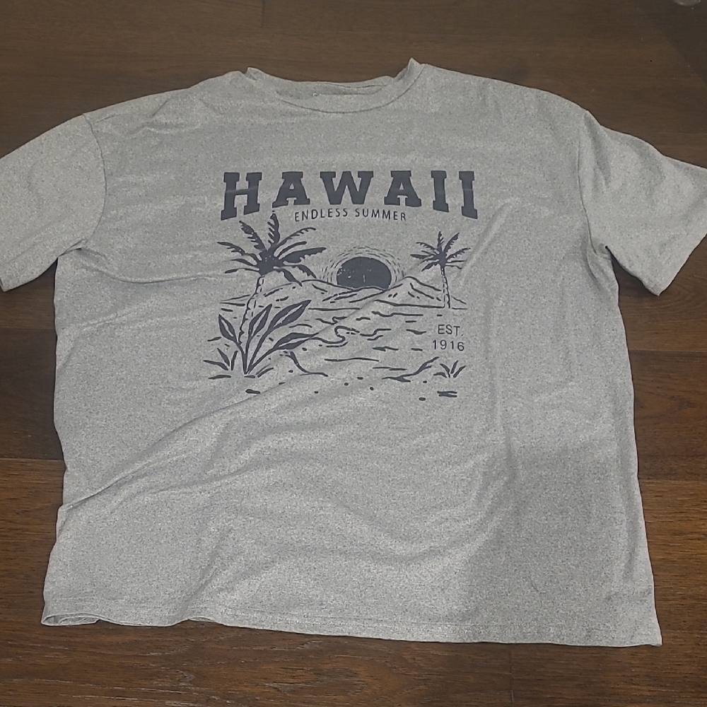 Gray Hawaii Graphic T-Shirt